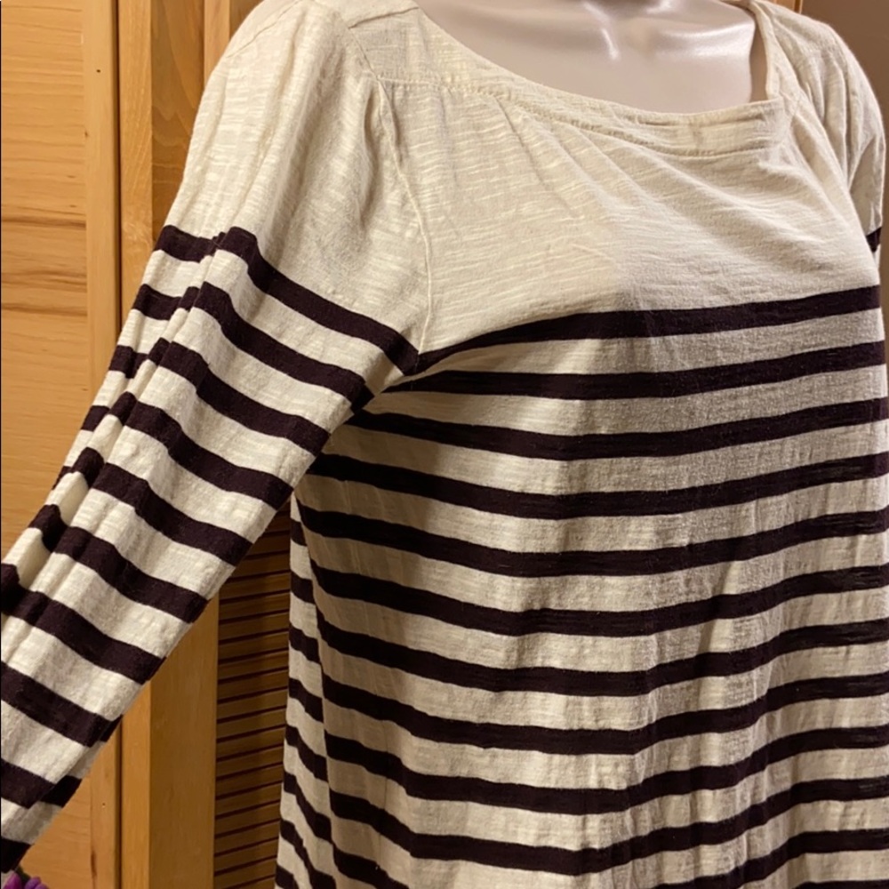 Loft long sleeve cream/black stripe top Large - Picture 4 of 16